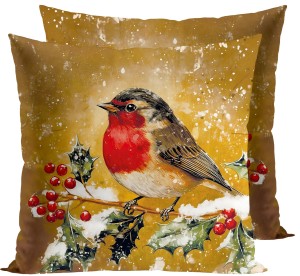 POSZEWKA DEKORACYJNA ŚWIĄTECZNA ELEGANCKI RUDZIK 40×40 cm  TYPU VELVET