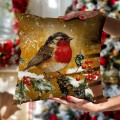 POSZEWKA DEKORACYJNA ŚWIĄTECZNA ELEGANCKI RUDZIK 40×40 cm  TYPU VELVET