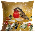 POSZEWKA DEKORACYJNA ŚWIĄTECZNA ELEGANCKI RUDZIK 40×40 cm  TYPU VELVET