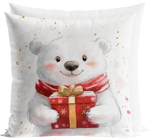 POSZEWKA DEKORACYJNA ŚWIĄTECZNA MISIEK – BAJKOWE ŚWIĘTA 40×40 cm TYPU  VELVET