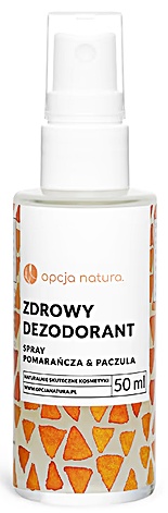 Opcja Natura  Zdrowy Naturalny Dezodorant SPRAY – Pomarańcza & Paczula 50 ml