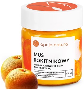Opcja Natura  Naturalny Mus Rokitnikowy z Mandarynką do Ciała - Nawilża, regeneruje i nadaje skórze złocisty blask.