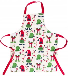 ŚWIĄTECZNY FARTUCH KUCHENNY W SKRZATY MIKOŁAJE FESTIVE WARMTH 60X75 CM