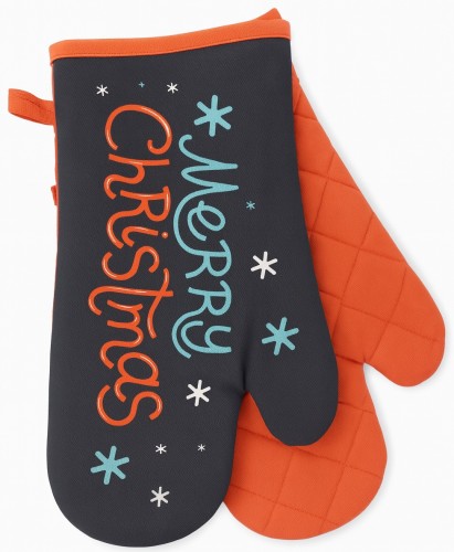 CHRISTMASSY BLUE – KOMPLET RĘKAWIC KUCHENNYCH BOŻE NARODZENIE ŚWIĘTA– 19x30 CM