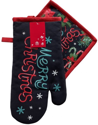 RĘKAWICA + ŁAPKA KUCHENNA CHRISTMASSY – ZESTAW ŚWIĄTECZNY