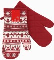 CHRISTMASSY KOMPLET MRed – ŚWIĄTECZNY ZESTAW RĘKAWIC KUCHENNYCH