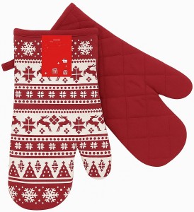 CHRISTMASSY KOMPLET MRed – ŚWIĄTECZNY ZESTAW RĘKAWIC KUCHENNYCH