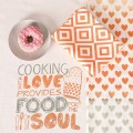 LOVE FOR SOUL – komplet 3 ścierek kuchennych 40×60 cm 100% bawełny, doskonale chłoną wodę