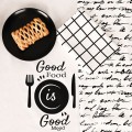 GOOD FOOD GOOD MOOD – komplet 3 ścierek kuchennych 40×60 cm  100%  bawełny, doskonale chłoną wode