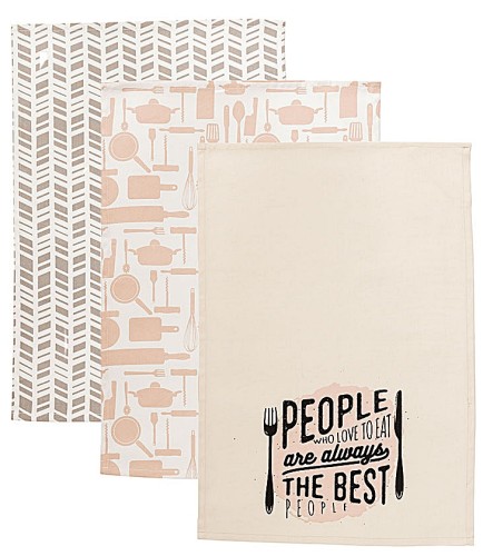 BEST PEOPLE – komplet 3 ścierek kuchennych 40×60 cm  -  100%  bawełny, doskonale chłoną wode