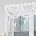 Gotowa firanka Żakardowa - Makrama MAHIKA  , szerokość 160 x wysokość 90cm,