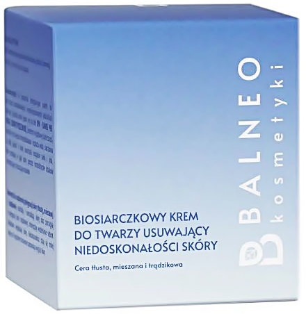 Balneokosmetyki Biosiarczkowy Krem do Twarzy na Niedoskonałości Trądzik , 50 ml