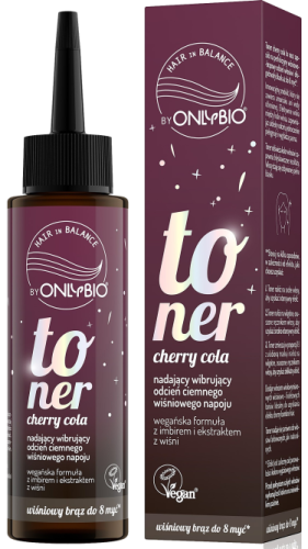 ONLYBIO Hair in Balance Toner Cherry-Cola – Toner do włosów efekt ciemnego wiśniowego odcienia