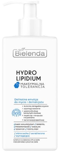 Bielenda Hydro Lipidium – Delikatna emulsja do mycia i demakijażu twarzy 300 ml