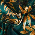 SELVA – Komplet pościeli z bawełny satynowej 160x200 cm + 2 poszewki 70x80 cm - Tropikalne Kwiaty