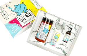 Sio Gilu – Zestaw Gil Box sól do kąpieli, olejek roll-on, olejek do aromaterapii - Na katar - Słomiana Pracownia