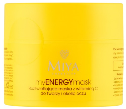 MIYA myENERGYmask – Rozświetlająca maska z witaminą C 50 ml  - na przebarwienia , wyrównuje koloryt