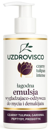 Uzdrovisco Czarny Tulipan Intense – Łagodna Emulsja Wygładzająco-Odżywcza do Mycia i Demakijażu Twarzy 150 ml