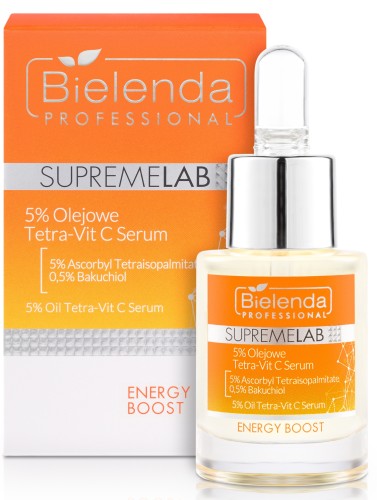 BIELENDA PROFESSIONAL  5% OLEJOWE TETRA-VIT C SERUM Energy Boost 15 ml