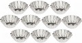 Komplet 10 dużych metalowych foremek do babeczek 8,5 cm