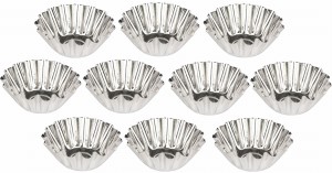 Komplet 10 dużych metalowych foremek do babeczek 8,5 cm