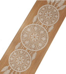 Bieżnik beżowy łapacz snów ALIA- 36x140 cm  
