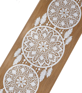 Bieżnik biały łapacz snów ALIA- 44x224 cm  