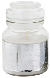 ŚWIĄTECZNA ŚWIECA ZAPACHOWA HOME AROMA 120G ŚNIEŻYNKI