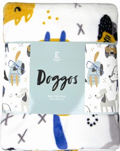 Koc DOGGOS biały 150x200     