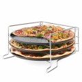 Komplet 3 blach do pizzy ze stojakiem Tadar Appetito 32 cm