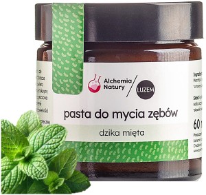 Alchemia Natury -  Naturalna Pasta do Zębów Dzika Mięta 30 ml – Skuteczna Higiena i Odświeżenie bez Fluoru!