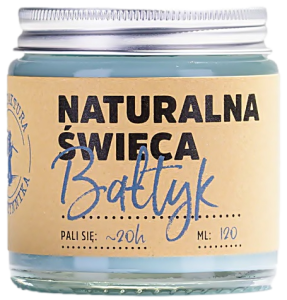 Manufaktura Bursztynnika -  Naturalna Świeca Sojowa „Bałtyk” 120 ml - Idealna na prezent