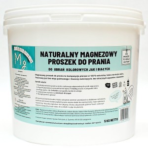 Magnezowy proszek do prania – 5 kg - 100 prań -   Kopiec zdrowia  -  ekologiczny i bezpiecznych środek piorący.