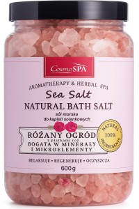 RÓŻANA SÓL DO KĄPIELI POTASOWO-MAGNEZOWA- sół kłodawska - CosmoSPA - 600g